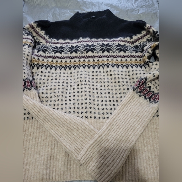 Jcrew Fair Isle Puff Sleeve Sweater in Supersoft Yarn - Picture 8 of 8